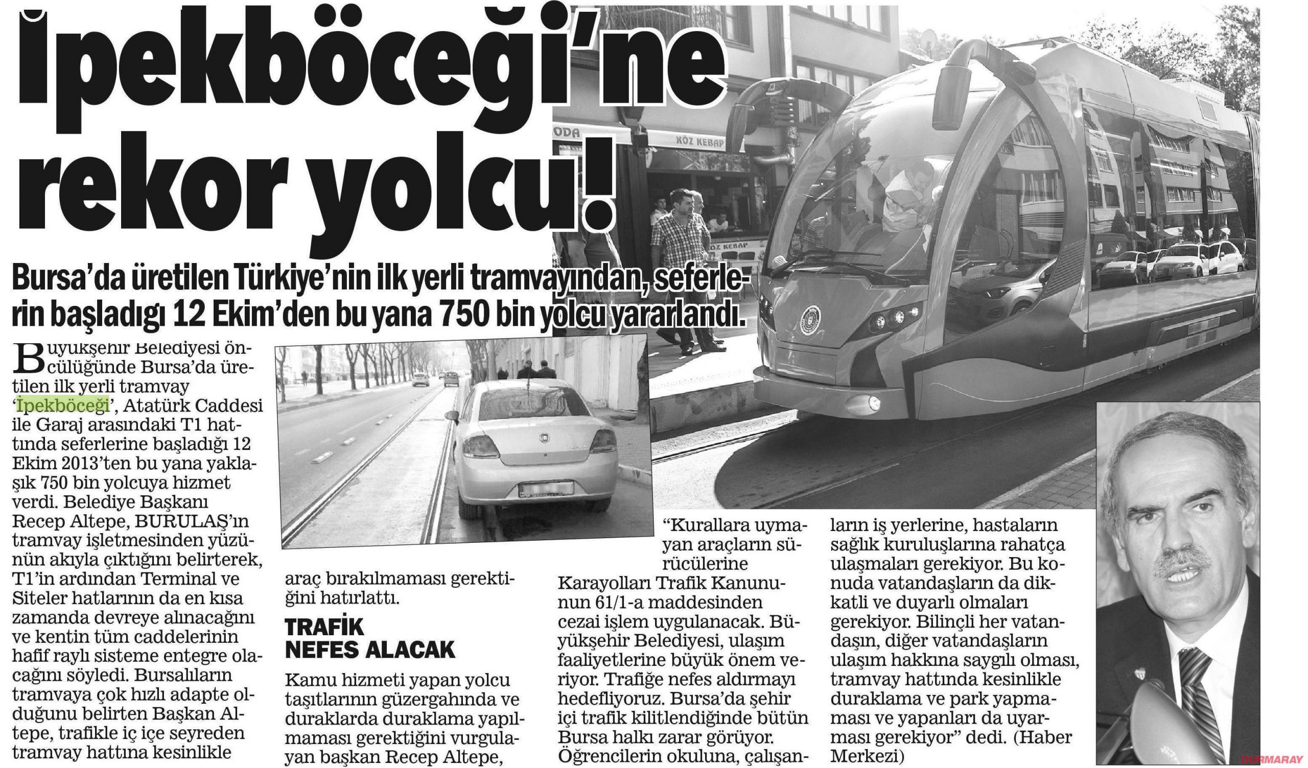 İpekböceği'ne Rekor Yolcu 17.01.2014